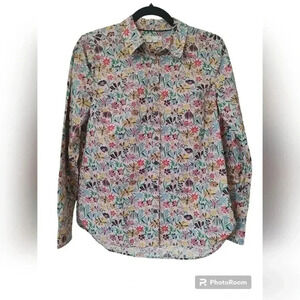 Boden floral button up blouse.